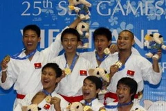 Karatedo Việt Nam giành ngôi vị số 1 tại SEA Games 25. (Ảnh: Quang Nhựt)