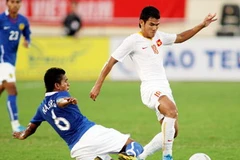 Thanh Bình và các đồng đội rời SEA Games 25 với chiếc huy chương bạc. (Ảnh: Quang Nhựt/TTXVN).