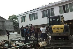 Hiện trường vị động đất. (Nguồn: chinadaily)