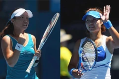 Zheng Jie (trái) và Li Na cùng có mặt tại vòng tứ kết Australia Open 2010. (Ảnh: Getty Images)