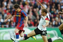 Vidic và Messi đối đầu ở trận chung kết Champions League mùa trước. (Nguồn: Getty Images)