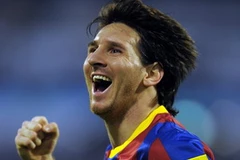 Messi hạnh phúc với cú hat-trick. (Nguồn: Getty Images)