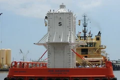 Tháp silo màu trắng này cao ít nhất 12m và nặng gần 100 tấn. (Ảnh: Reuters)