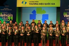 Lễ trao giải Thương hiệu quốc gia năm 2010. (Nguồn: Internet)