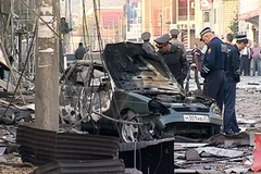 Hiện trường một vụ đánh bom liều chết ở Dagestan. (Nguồn: rt.com)