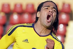 Falcao lập cú đúp trong chiến thắng của Colombia. (Nguồn: Reuters)