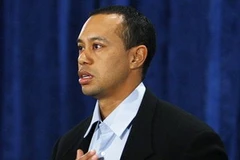 Tiger Woods trong buổi họp báo tại câu lạc bộ golf Sawgrass. (Ảnh: Reuters)