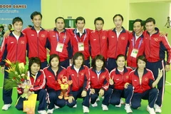 Đội tuyển đá cầu Việt Nam. (Ảnh: Nhật Anh/TTXVN)