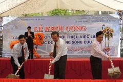 Lễ khởi công xây dựng Công trình Trung tâm giới thiệu việc làm khu vực Đồng bằng sông Cửu Long. (Nguồn: qdnd)