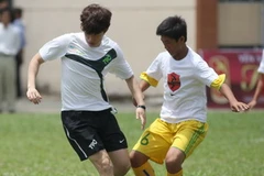 Park giao lưu cùng các em tại trung tâm thể thao Thành Long. (Ảnh: Quang Nhựt)