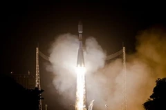 Tên lửa Soyuz được phóng đi từ căn cứ không quân châu Âu ở đảo Guiana. (Nguồn: Getty Images)