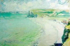 Bức tranh "Beach in Pourville" của danh họa Claude Monet. (Ảnh: AP)