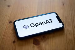 Biểu tượng của tập đoàn công nghệ Mỹ OpenAI. (Ảnh: AFP/TTXVN)