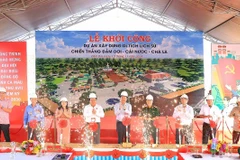 Dự án xây dựng di tích lịch sử chiến thắng Đầm Dơi-Cái Nước-Chà Là dự kiến sẽ hoàn thành vào tháng 7/2025. (Ảnh: Huỳnh Anh/TTXVN)
