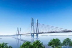 Phối cảnh cầu Cần Thơ 2 kết hợp đường bộ và đường sắt. (Ảnh: Ban Quản lý dự án Mỹ Thuận/TTXVN phát)
