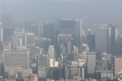 Cả đất nước Hàn Quốc chìm trong màu vàng của bụi và cát