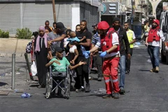 Tổng thống Palestine Mahmoud Abbas tới thăm thành phố Jenin