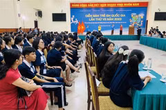 Quang cảnh tại Diễn đàn Trẻ em Quốc gia lần thứ 7. (Ảnh: Minh Huệ/TTXVN)