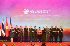 Bộ trưởng Ngoại giao các nước ASEAN và Australia chụp ảnh chung. (Ảnh: Đào Trang/TTXVN)