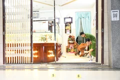Hiện trường vụ cướp. (Ảnh: TTXVN phát)