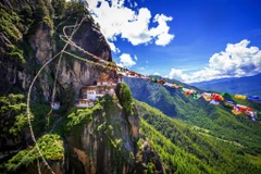 Tu viện Taksang ở Bhutan. (Ảnh: Vietravel)