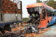 Hiện trường một vụ tai nạn. (Ảnh: Dương Giang/TTXVN)