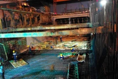 Hầm chui Thanh Xuân và Trung Hòa cơ bản hoàn thành thông xe kỹ thuật vào ngày 31/12 tới. (Ảnh: Việt Hùng/Vietnaam+)