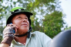 Một trong những tài xế của GrabBike. (Ảnh: GrabTaxi Việt Nam cung cấp)