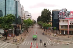 Phố phường Hà Nội những ngày cách ly xã hội. (Nguồn: TTXVN)