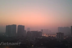 Ô nhiễm không khí lên đến nưỡng rất xấu tại một số khu vực ở thành phố Hà Nội. (Ảnh: Hùng Võ/Vietnam+)