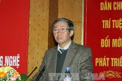 Ông Đinh Thế Huynh, Ủy viên Bộ Chính trị, Bí thư Trung ương Đảng, Trưởng ban Tuyên giáo Trung ương dự và chỉ đạo hội nghị.(Nguồn: TTXVN)