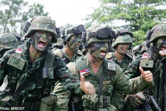 Binh sỹ tham gia cuộc tập trận Kocha Singa 2013. (Nguồn: AsiaOne)