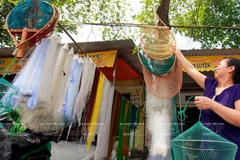 [Photo] Làng lưới cước Trần Phú - "làng biển” giữa đất Hà Thành