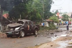 Hiện trường vụ nổ bom. (Nguồn: philstar.com)