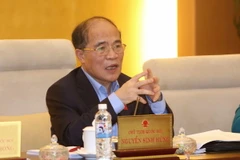 Chủ tịch Quốc hội Nguyễn Sinh Hùng phát biểu ý kiến. (Ảnh: Phương Hoa/TTXVN)