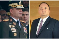 Bộ trưởng Bộ Quốc phòng Colombia Luis Carlos Villegas (phải) và người đồng cấp Venezuela Vladimir Padrino. (Nguồn: Bộ Quốc phòng Colombia)