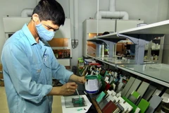 Công ty Cổ phần Sơn Hải Phòng triển khai dự án “Nghiên cứu, phát triển và thương mại hóa các sản phẩm sơn thân thiện với môi trường” thuộc giai đoạn 1 của IPP. (Ảnh: Vũ Sinh/TTXVN)