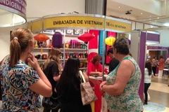 Gian hàng Việt Nam tại Hội chợ. (Ảnh: Diệu Hương/Vietnam+)