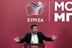 Ông Alexis Tsipras tại cuộc họp của đảng Syriza ở thủ đô Athens. (Nguồn: AFP/TTXVN)