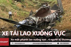 Lào Cai: Kinh hoàng xe tải mất phanh lao xuống vực, 4 người bị thương