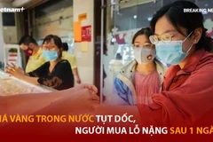 Bản tin 60s: Giá vàng trong nước tụt dốc, người mua lỗ nặng sau 1 ngày