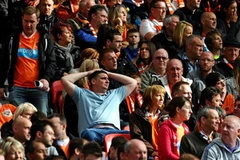 Nỗi buồn của các cổ động viên Blackpool (Nguồn: Getty)