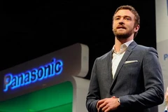 Ngôi sao ca nhạc Justin Timberlake giới thiệu MySpace TV của Panasonic tại CES 2012 (Nguồn: AFP/Getty Images)