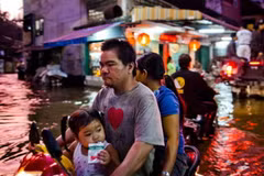 Nhiều tuyến đường tại Bangkok đang bị ngập nặng (Nguồn: AFP)