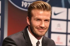Beckham không ra sân nhưng vẫn tới Valencia cổ vũ cho các đồng đội (Nguồn: AFP)