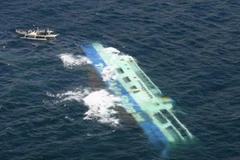 Tàu Baltic Ace chìm dưới mặt nước giá lạnh ở biển Bắc (Nguồn: mstarz) 