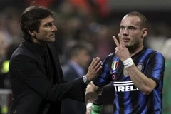 Cả huấn luyện viên Leonardo lẫn Sneijder đều ra đi (Nguồn: AP)