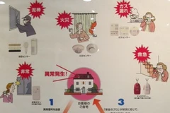 Hình minh họa thiết bị cảm ứng "an ninh gia đình" của SECOM (Nguồn: P.V/Vietnam+)