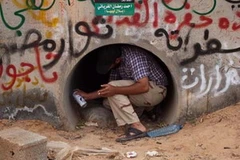 Ống cống được cho là nơi ông Gaddafi bị bắt trước khi bị giết (Nguồn: EPA)