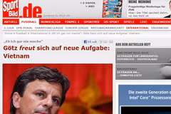 Trang web của SportBild đưa tin ông Falko Goetz dẫn dắt đội tuyển Việt Nam (Nguồn:SportBild).